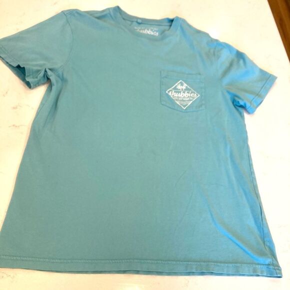 CHUBBIES Turquoise Blue Palm T-Shirt "Sky's Out, Thighs Out" Small - Picture 1 of 6